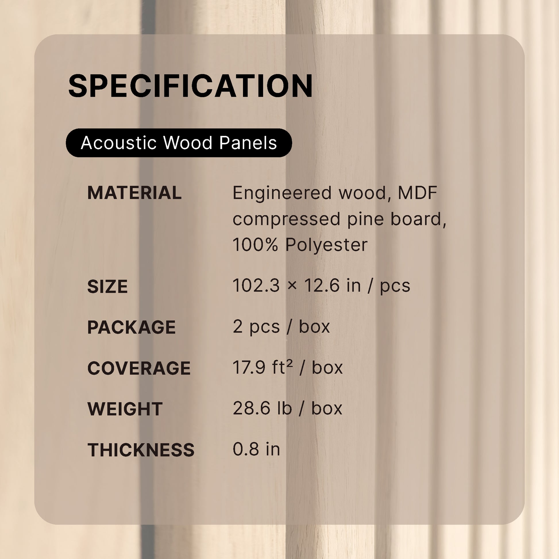 Natural Oak - Acoustic Wood Panels